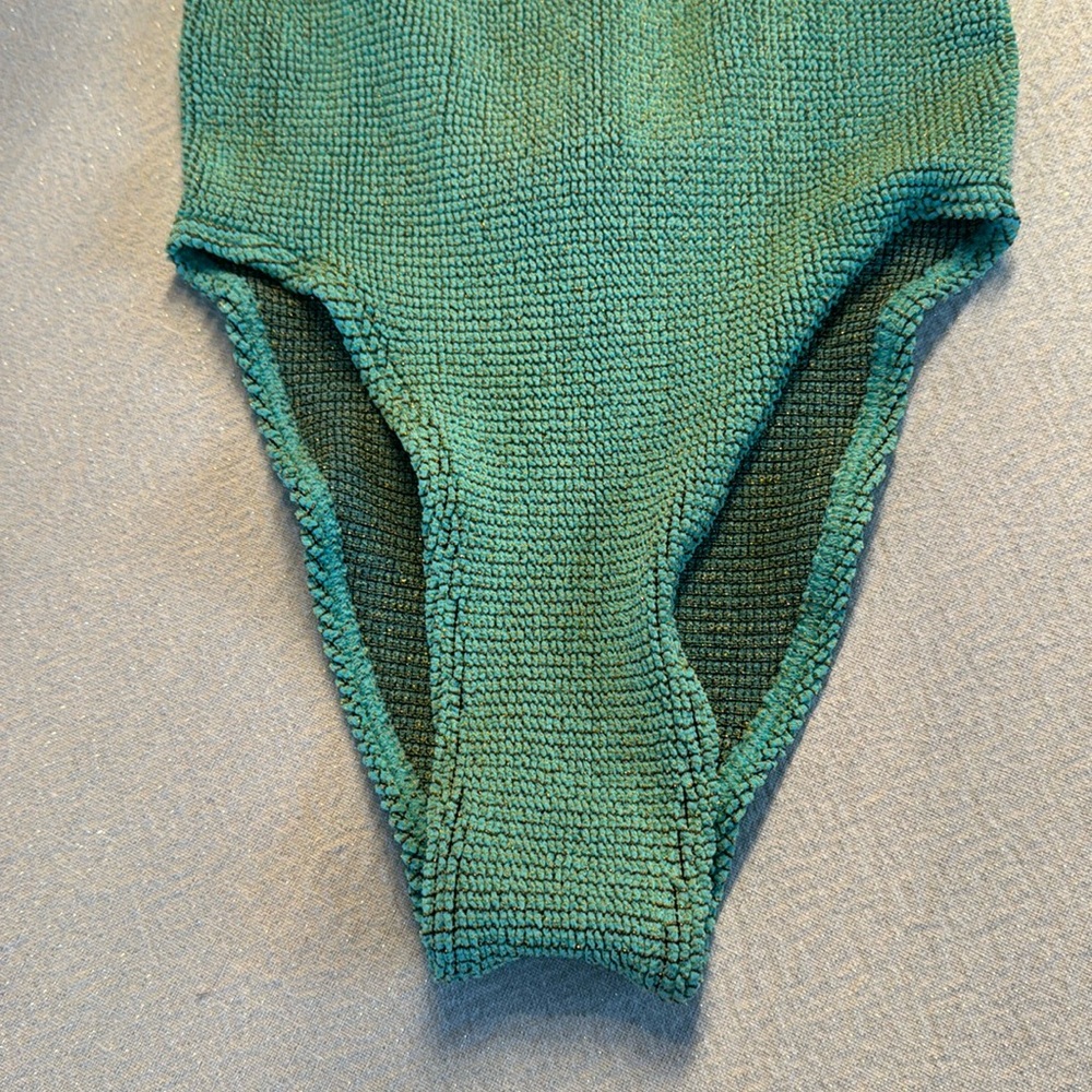 Bond eye Mara Low Back One Piece swimsuit, LAGOON LUREX, $180 - Picture 11 of 16